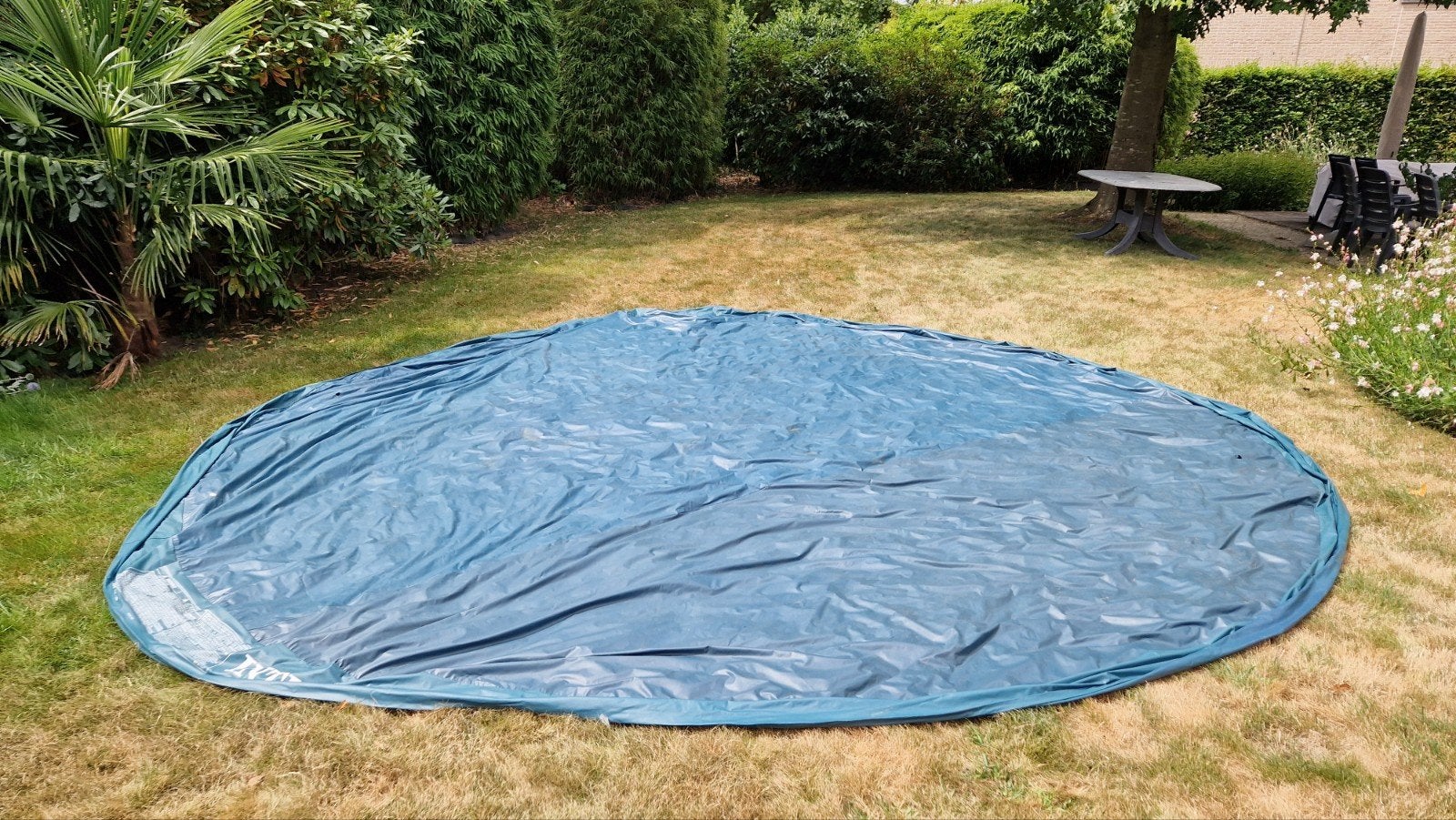 Intex afdekzeil 457 diameter voor rond opzetzwembad, Jardin & Terrasse, Accessoires de piscine, Comme neuf, Couverture de piscine