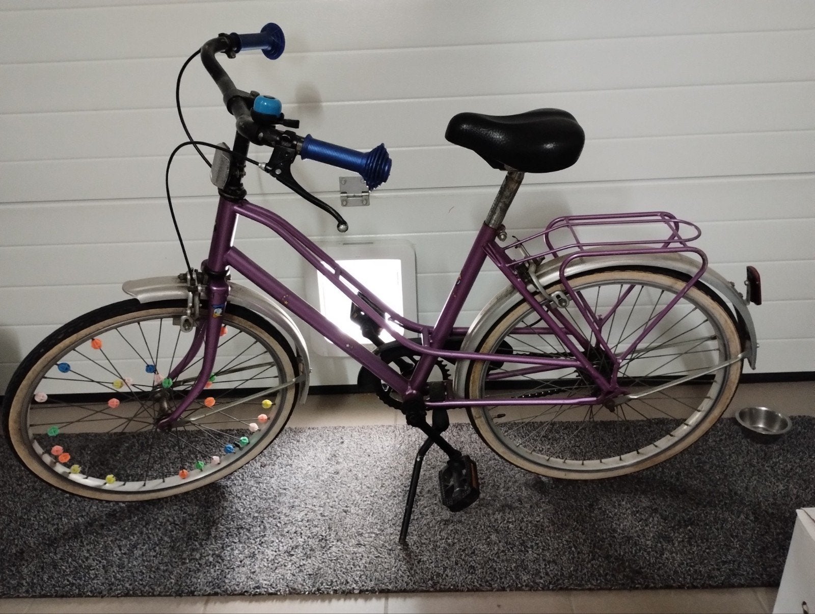Kinderfiets 20" Paars - Disney, Ophalen, Gebruikt, Velgrem, Handrem