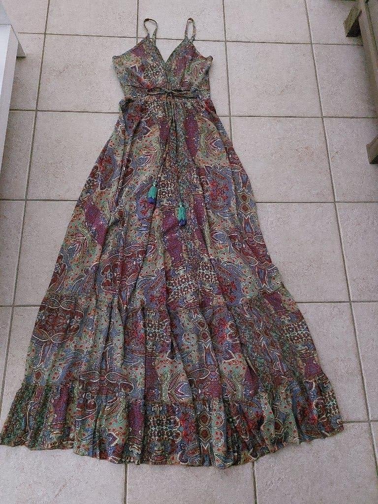 zomer maxi-jurk maat 36 merk creme boheme, Ophalen, Meerkleurig, Zo goed als nieuw, Maat 36 (S)
