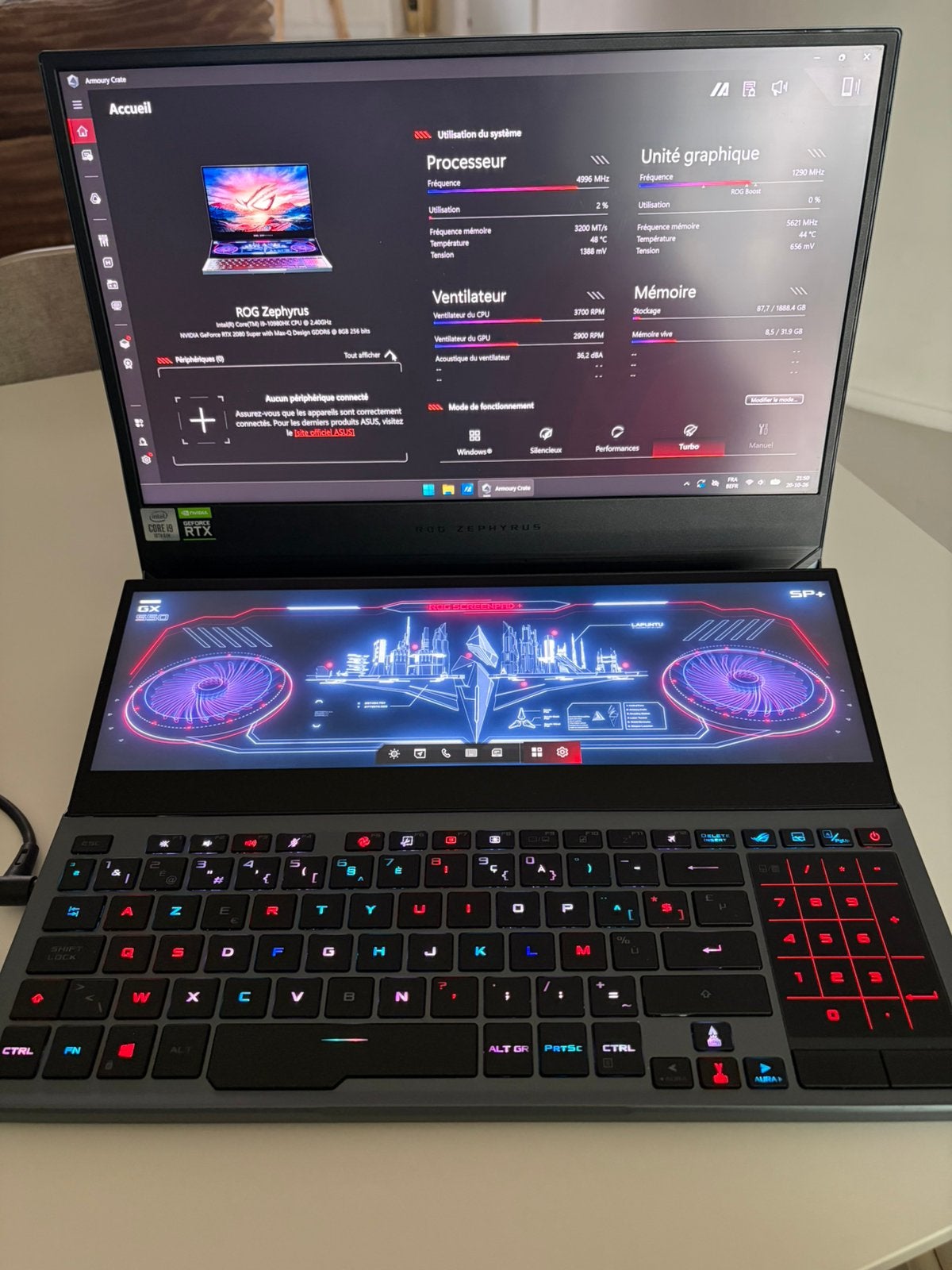 Pc portable gamer gaming i9 ! Asus Zephyrus Duo Offre en or!, Met videokaart, Ophalen of Verzenden, Zo goed als nieuw, Gaming