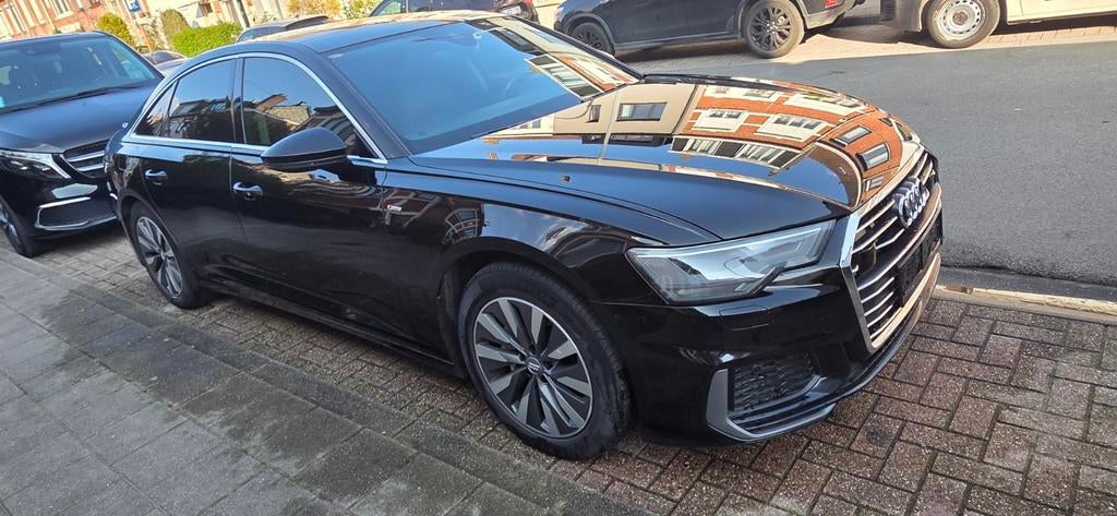 Audi A6 C8 S Line, Auto's, Automaat, Lederen bekleding, Zwart, Leder