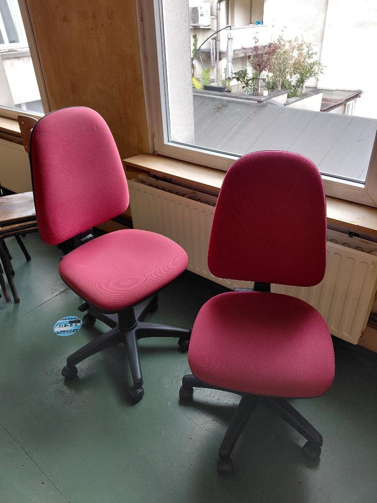 Rode bureaustoelen, Ophalen, Zo goed als nieuw, Rood, Bureaustoel
