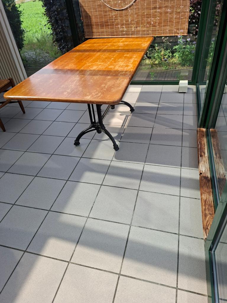 Veranda tafel, Ophalen