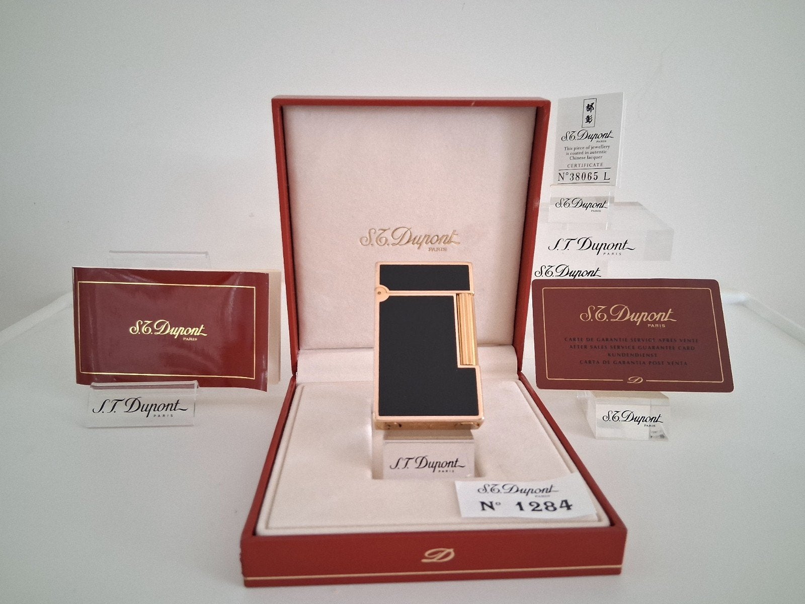 Briquet en laque chinoise Dupont L2 avec son Dupont PING, Collections, Articles de fumeurs, Briquets & Boîtes d'allumettes, Utilisé
