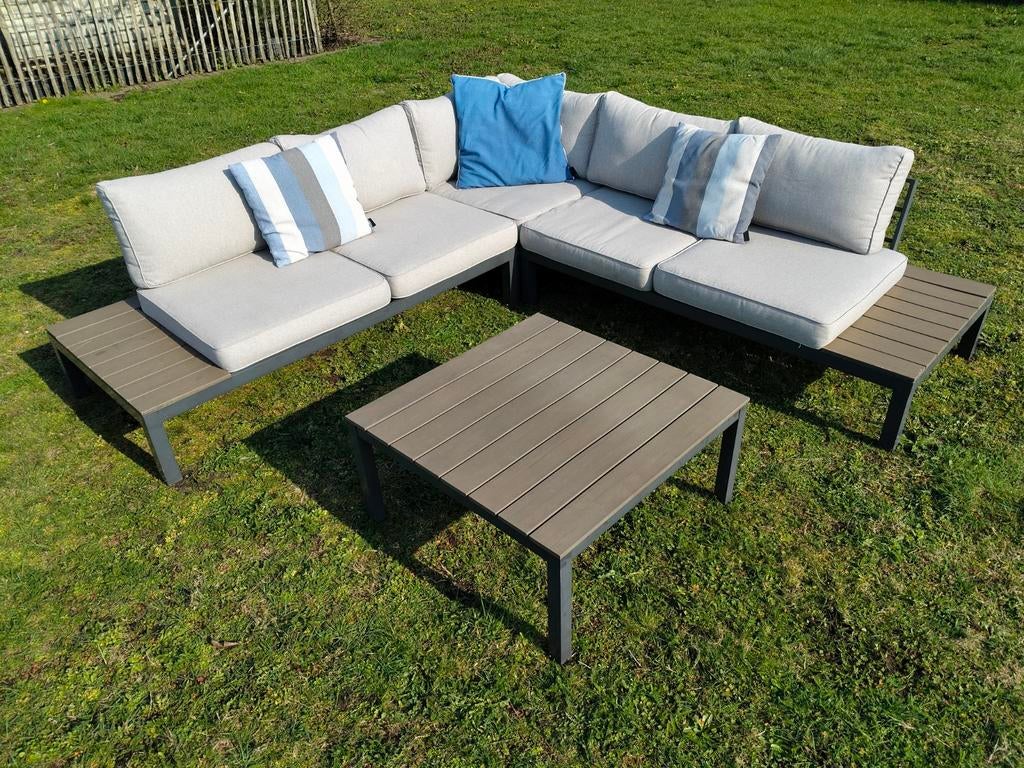 Loungeset L-vorm aluminium Bois Le Duc [NIEUWSTAAT], Tuin en Terras, Tuinsets en Loungesets, Ophalen, Aluminium, Loungeset