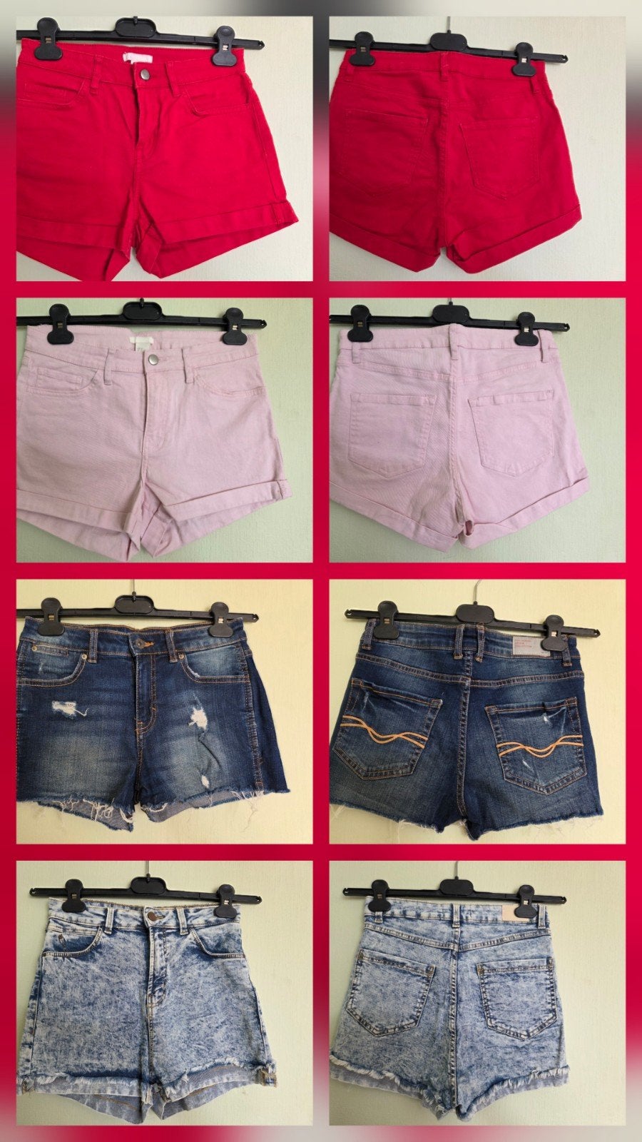 Lot van 4 Jeansshorts , maat 34 & 36, Kleding | Dames, Ophalen of Verzenden, Zo goed als nieuw, Maat 36 (S)