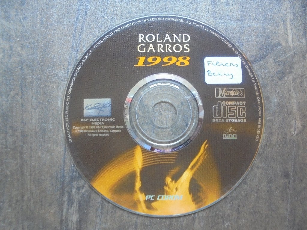 Roland Garros 1998 voor PC (zie foto's), Enlèvement ou Envoi, 1 joueur, Utilisé, À partir de 3 ans