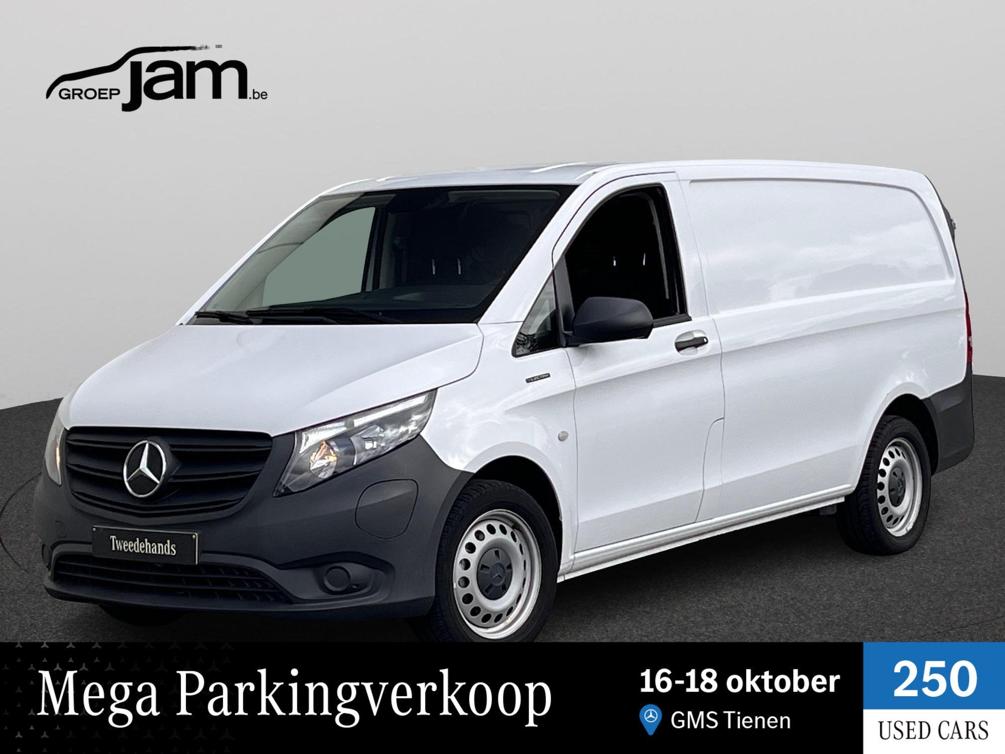 Mercedes-Benz eVito L2 66kWh, Stof, Gebruikt, Zwart, 116 pk