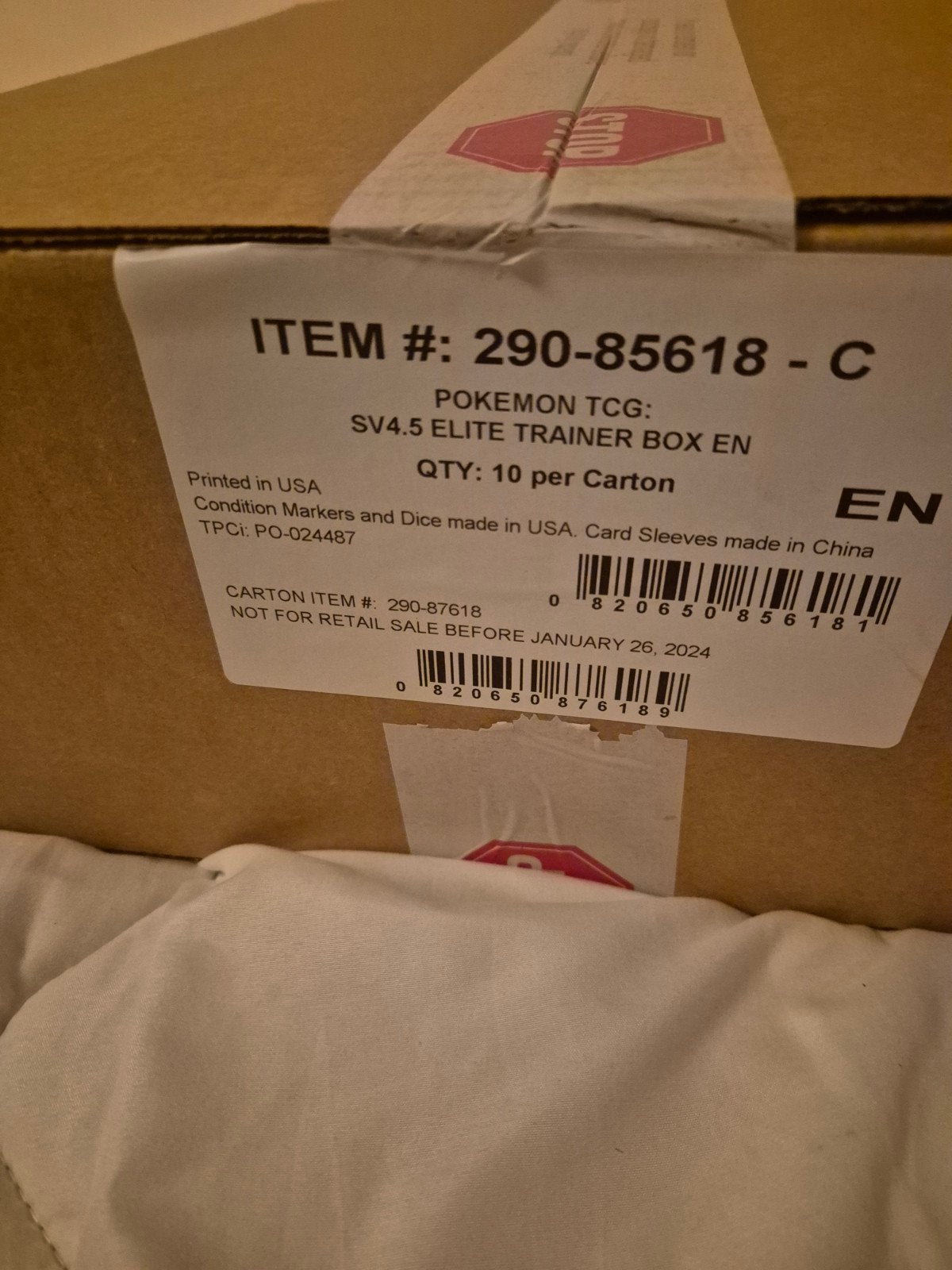 Paldean Fates 10 Elite Trainer Box Case sealed, Ophalen