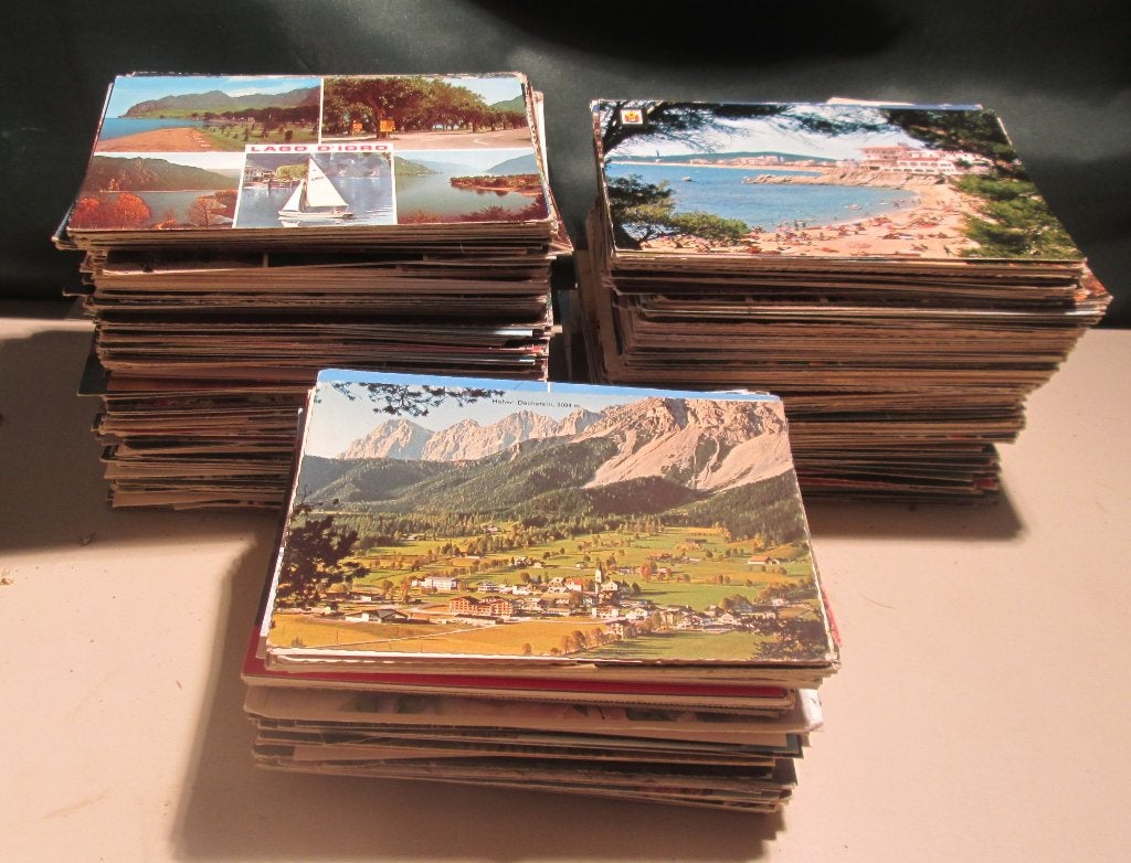 Zeer Grote Partij Buitenlandse Postkaarten / Ansichtkaarten, Verzamelen, Ophalen of Verzenden, Gelopen