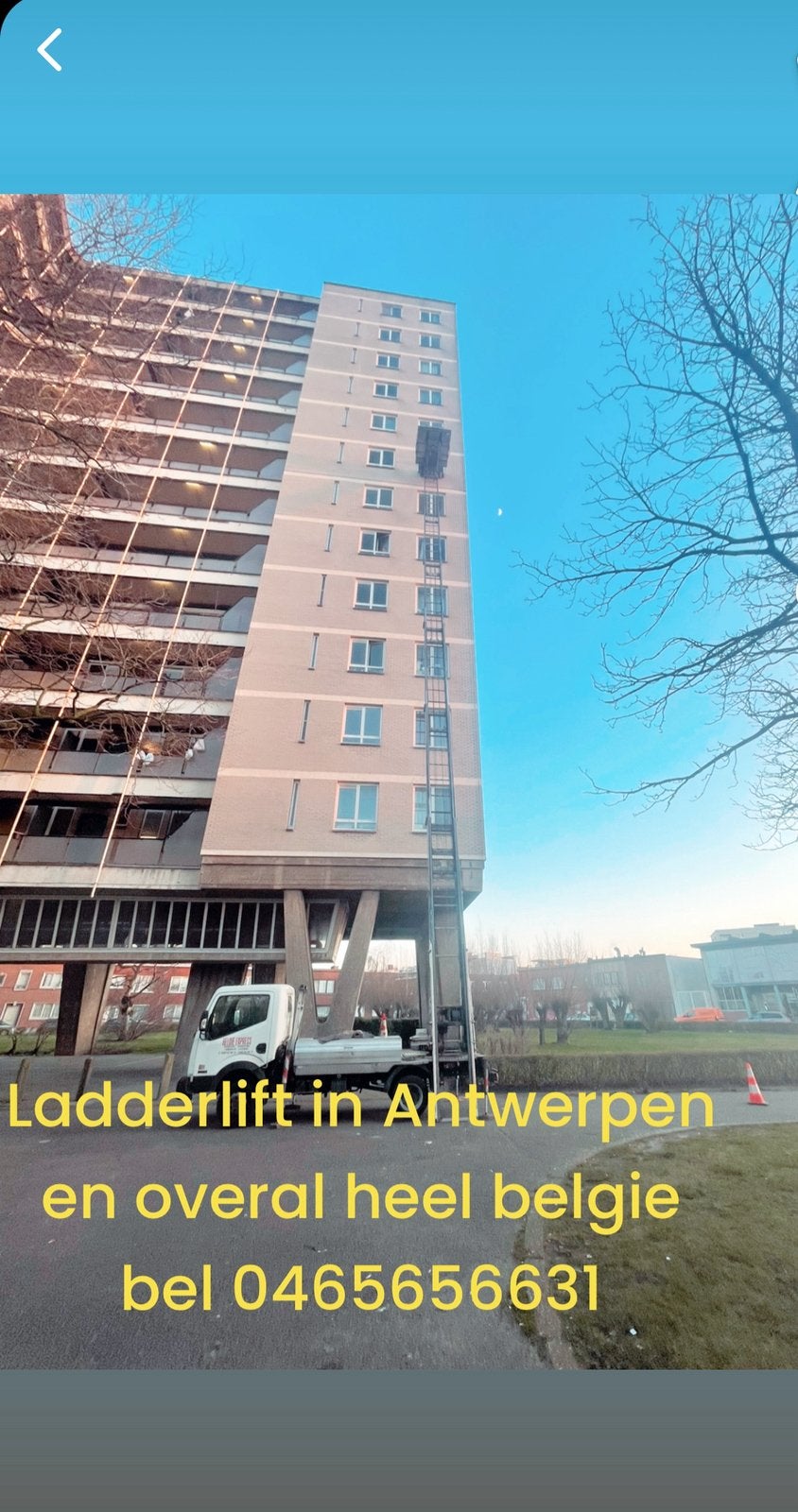 Ladderlift service regio Antwerpen bel 0465656631, Immo