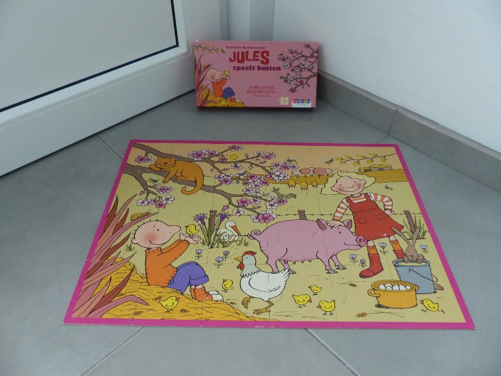 Puzzle 2 faces de Jules - 24 pièces - Très bon état !, Enlèvement ou Envoi, Utilisé, Puzzles