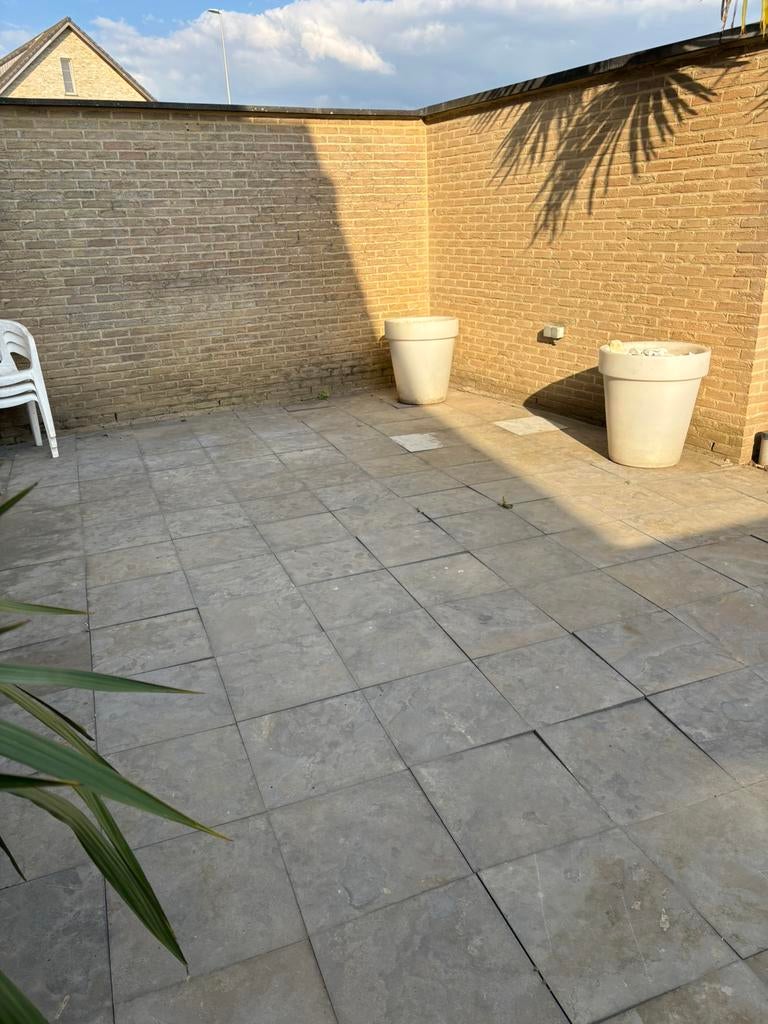 Terras tegels Blauw steen, Tuin en Terras, Tegels en Klinkers, Ophalen, Zo goed als nieuw, Terrastegels