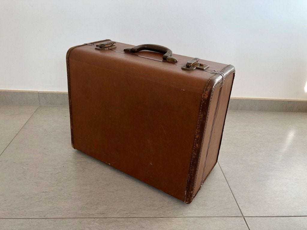 vintage samsonite valies, Ophalen, Gebruikt, Leer