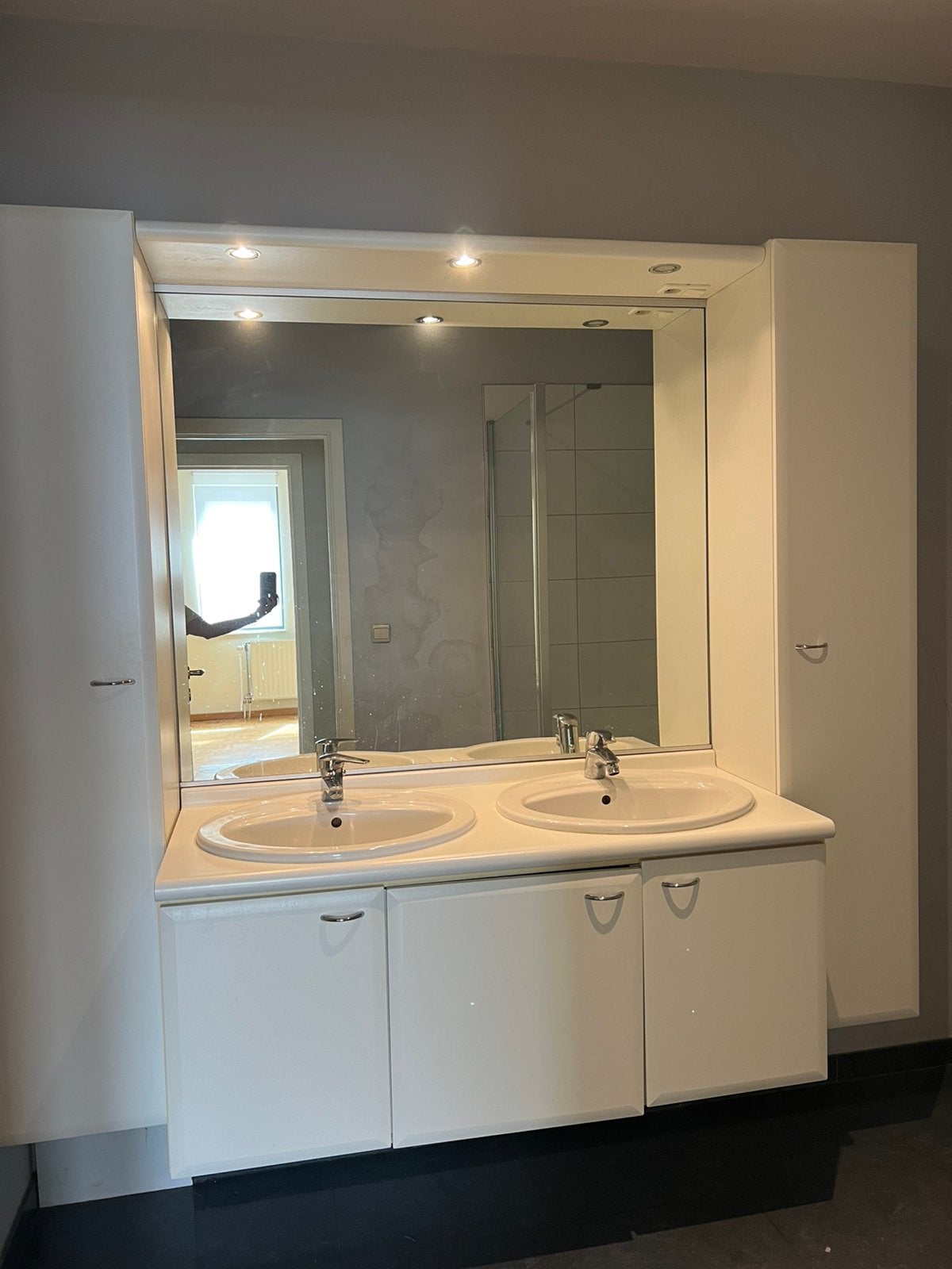 Meuble, double vasque sauf le miroir, Enlèvement, Utilisé