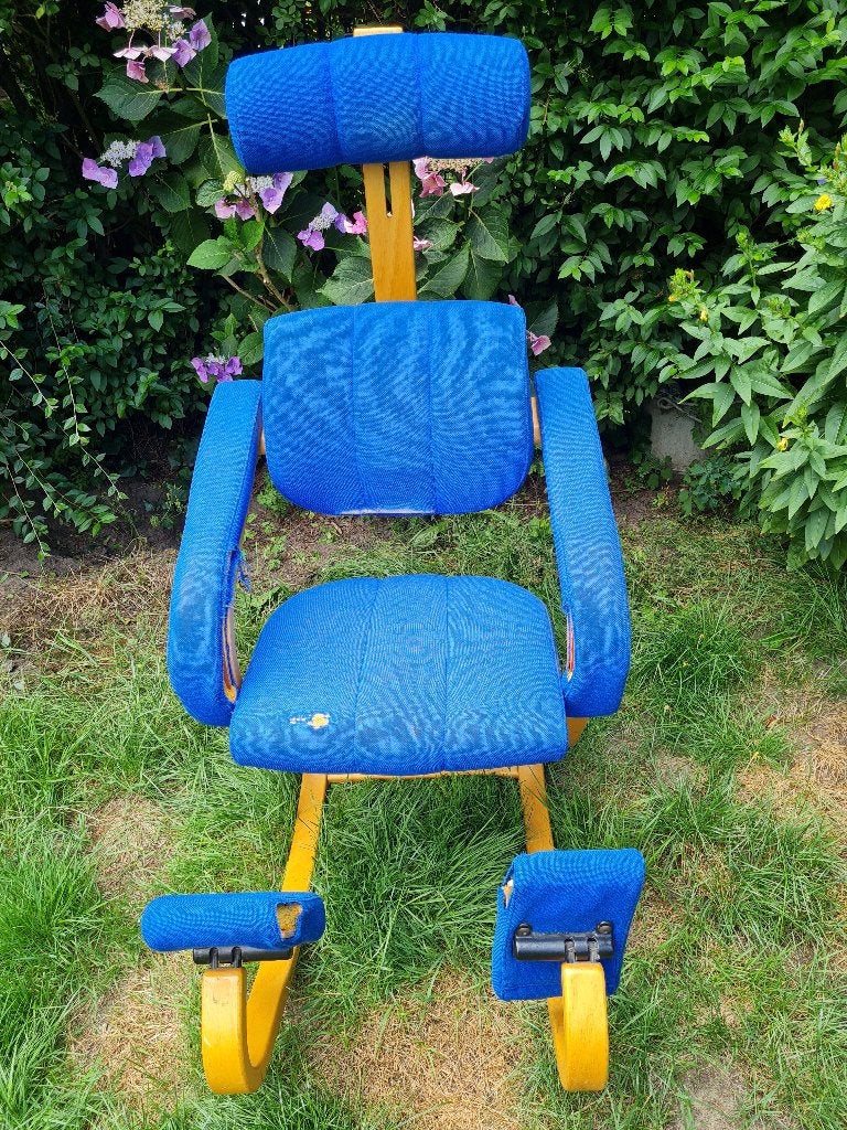 Balance Stokke Duo, Maison & Meubles, Chaises de bureau, Utilisé, Chaise de bureau, Bleu, Ergonomique, Enlèvement