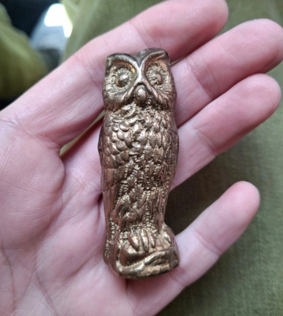 Vintage massief messing uilenbeeldje, Ophalen