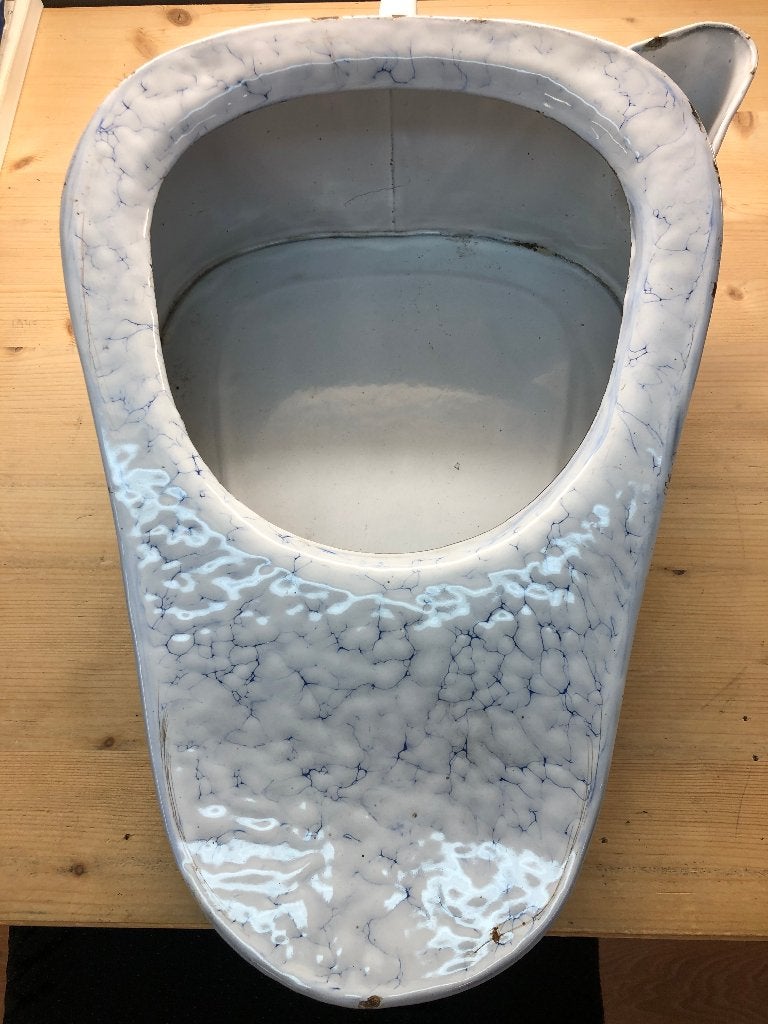 antieke geëmailleerde bedpan jaren '20, Antiquités & Art, Antiquités | Email, Enlèvement
