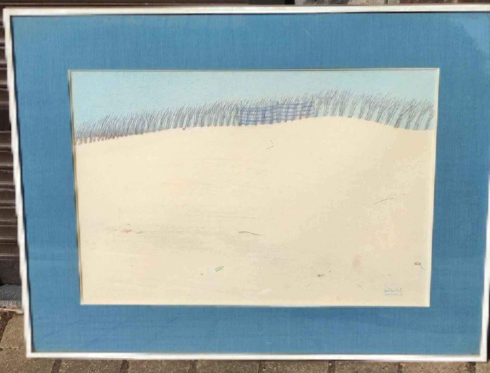Dessin les dunes avec des déchets signe Jacques cassiman, Antiek en Kunst, Ophalen of Verzenden