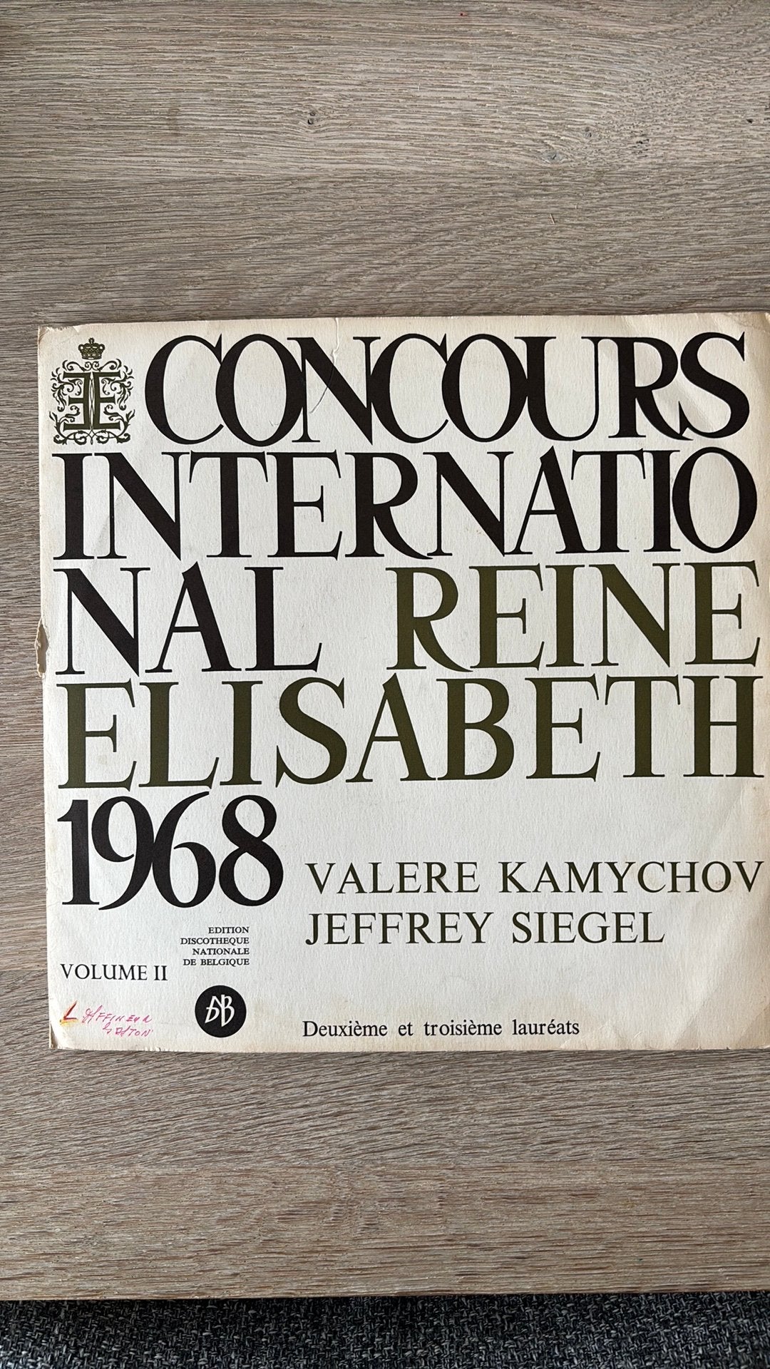 Vinyle concours Reine Elisabeth 1968 -Piano, Enlèvement ou Envoi, Comme neuf