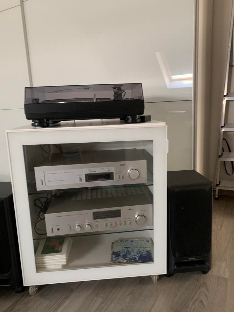 Sterioketen akai met Lenco  platen speler 500,00 euro, Ophalen, Zo goed als nieuw, Akai