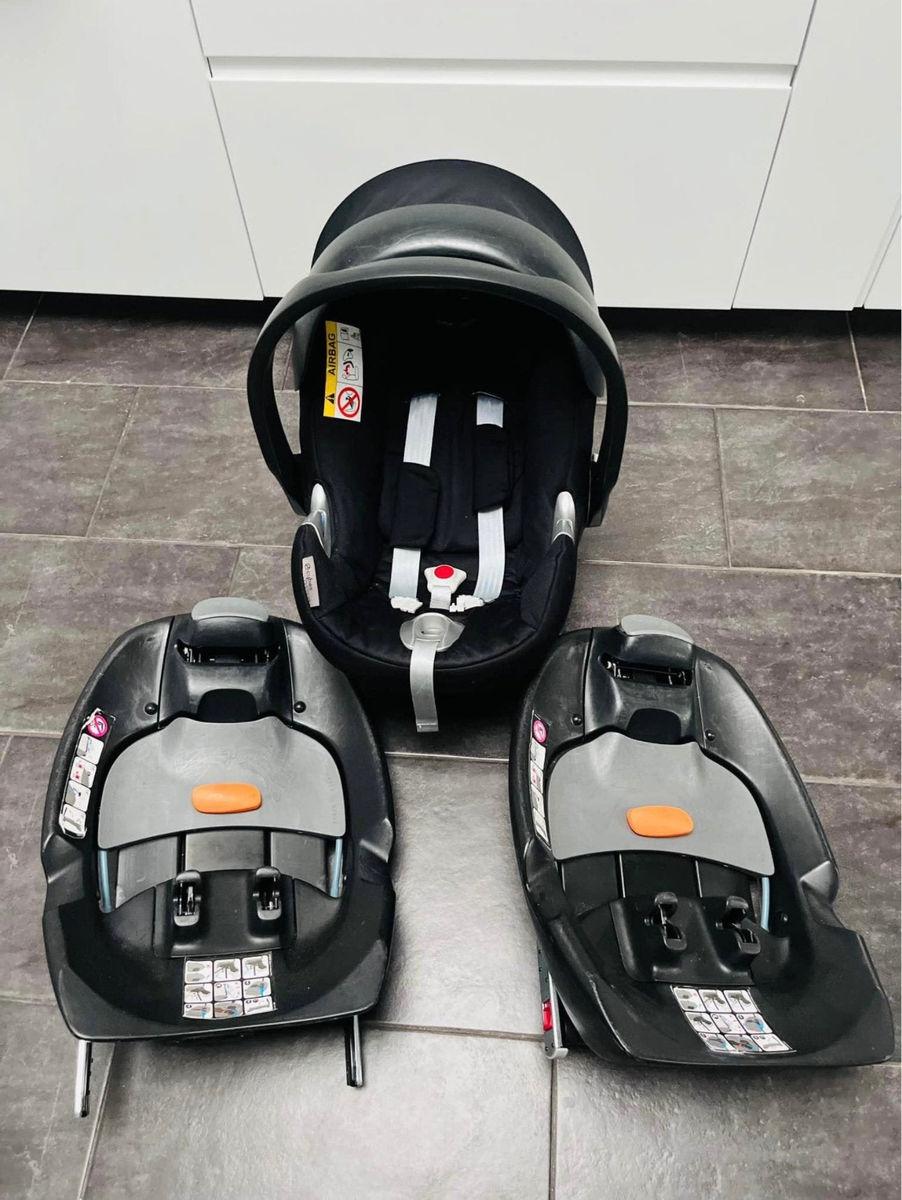 Autostoel groep 0 met 2 isofix + een gratis maxi cosi, 0 à 18 kg, Enlèvement, Utilisé, Isofix
