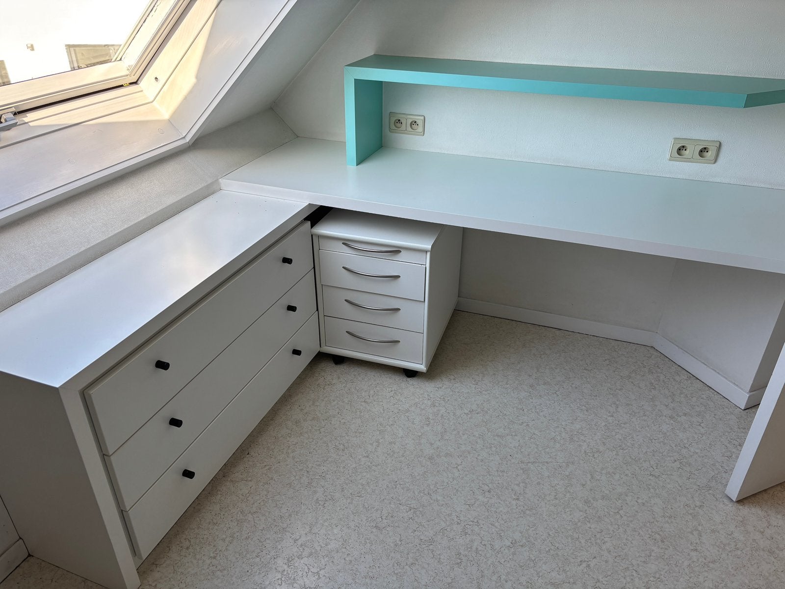 Bureau à vendre, Maison & Meubles, Enlèvement, Utilisé, Blanc, Bureau d'angle