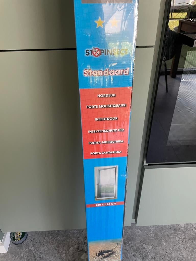 Stopinsect Standaard vliegendeur 100x220 cm antraciet, Doe-het-zelf en Bouw, Ophalen, Nieuw, Hordeur