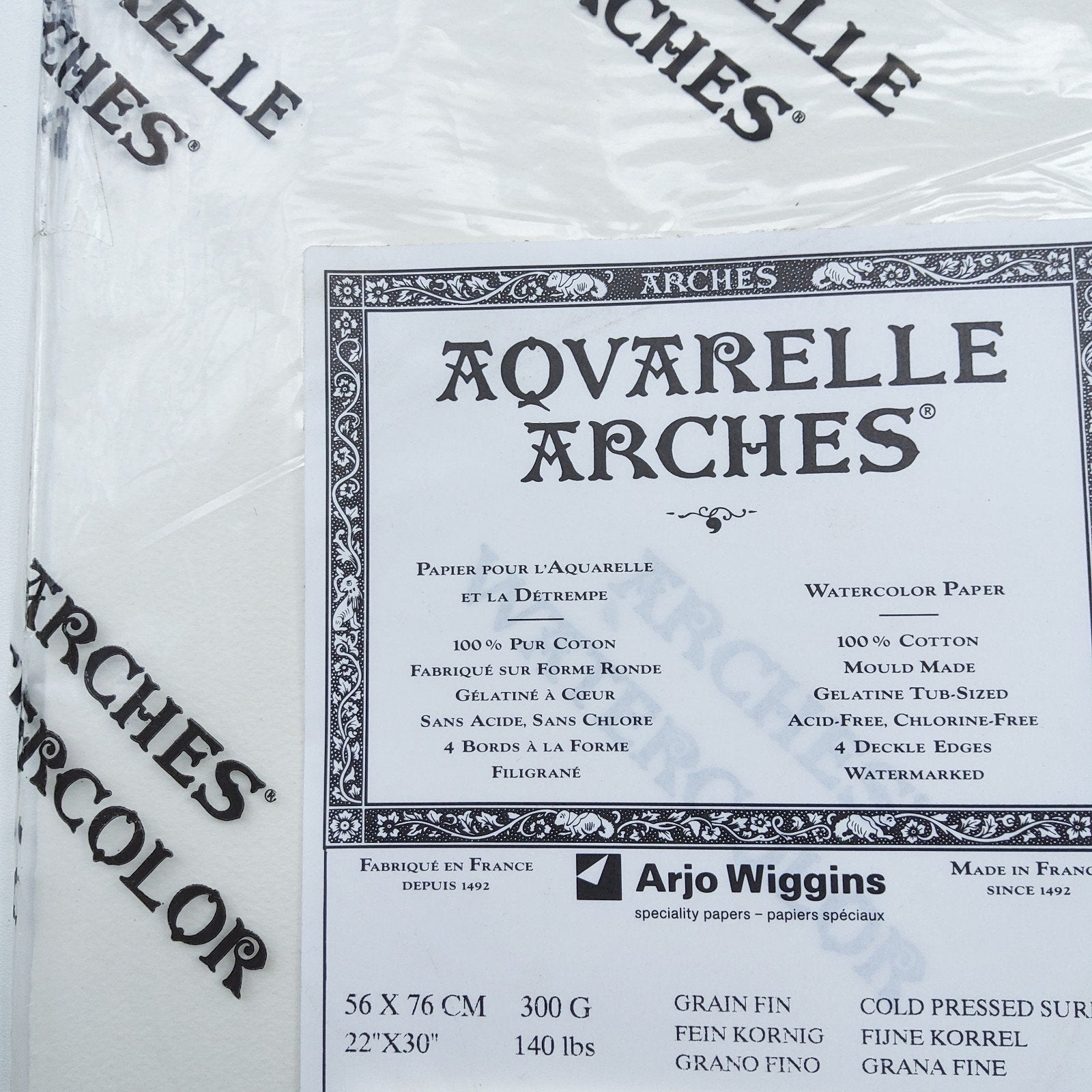 Grote vellen aquarelpapier: Arches, Schutpapier, Zerkall, Ophalen, Nieuw, Waterverf