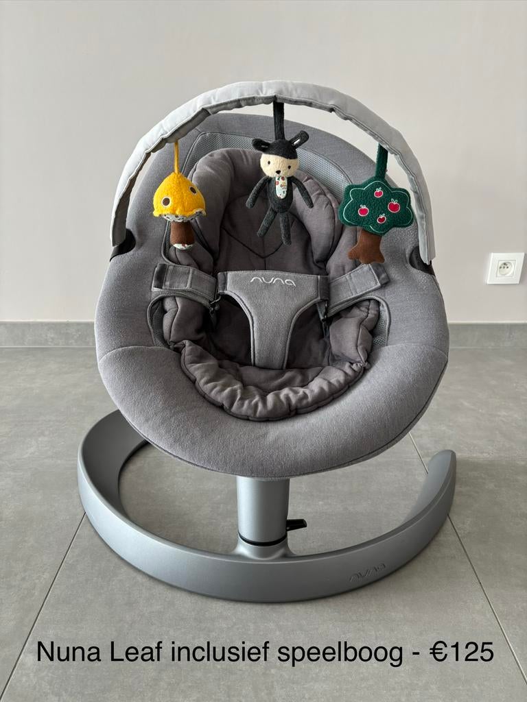Nuna Leaf inclusief speelboog, Kinderen en Baby's, Wipstoeltjes, Zo goed als nieuw, Schommelstoel, Overige merken, Ophalen
