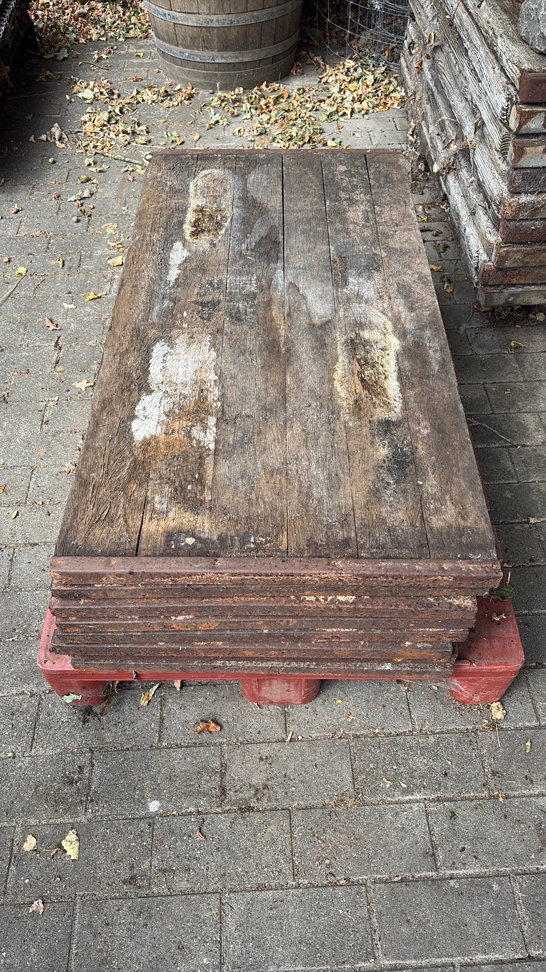 Hardhout steenschot, Ophalen, Gebruikt, Planken, Hardhout
