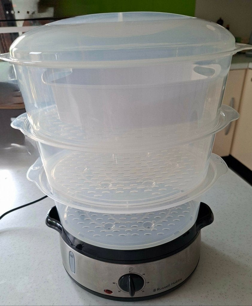 Cuit-vapeur 3 étages avec panier à riz, Electroménager, Enlèvement, Utilisé, Vapeur