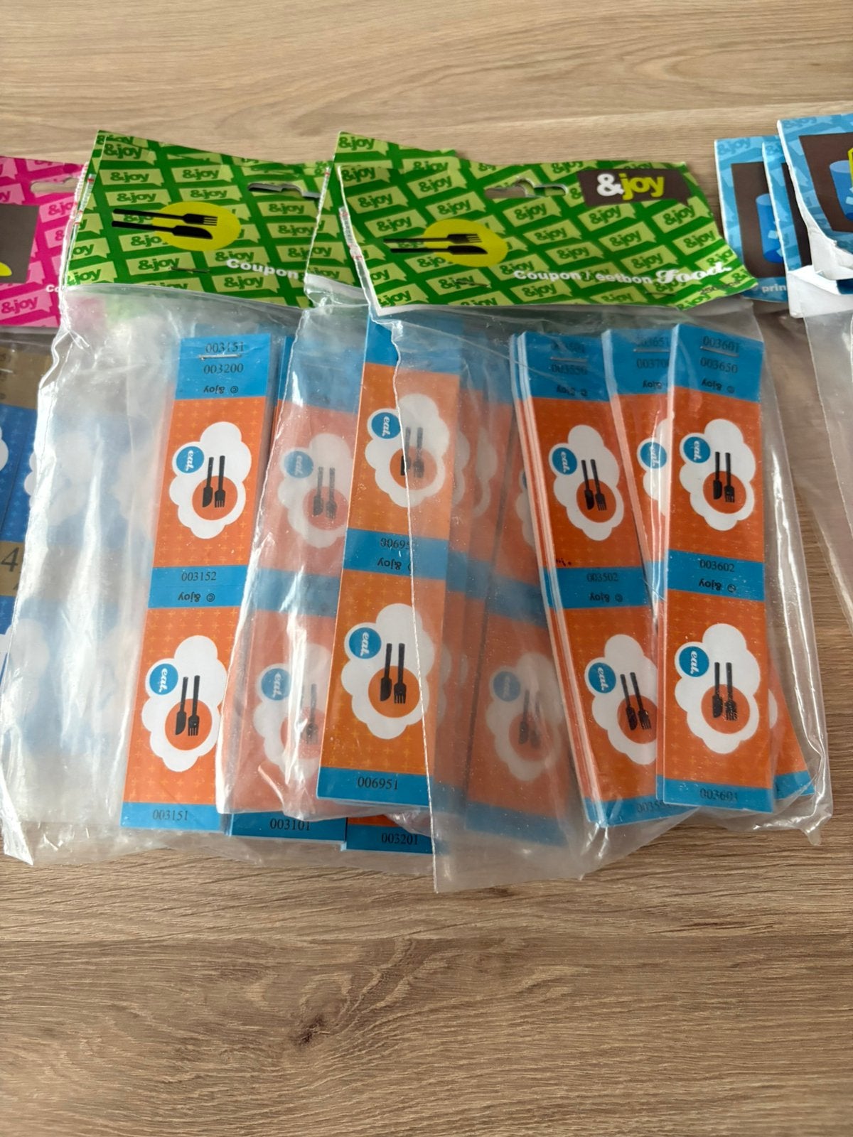 Drank, eet en vestiaire bonnen, Hobby en Vrije tijd, Feestartikelen, Ophalen, Nieuw, Feestartikel
