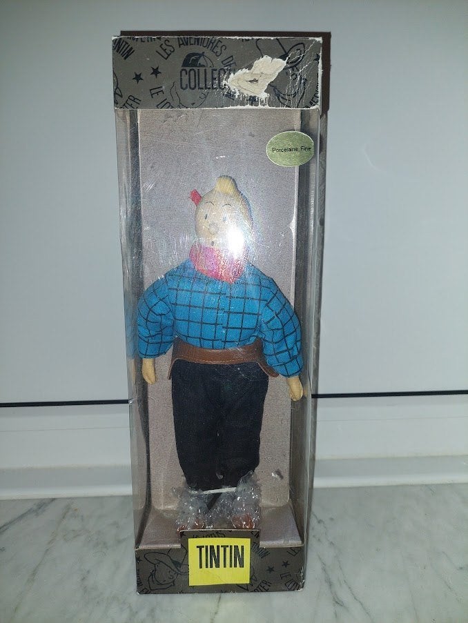 Tintin en Amérique porcelaine hergé moulinsart 1994, Enlèvement ou Envoi, Tintin, Utilisé, Statue ou Figurine