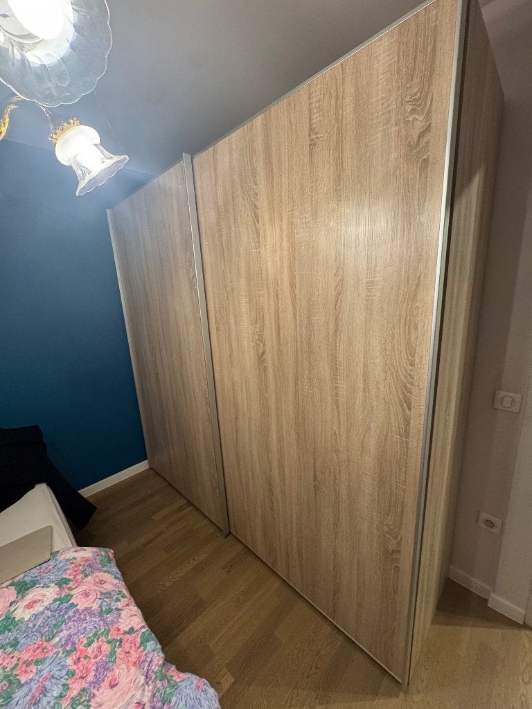 Grote kleerkast in eikenhout, Huis en Inrichting, Kasten | Kleerkasten, Ophalen, Zo goed als nieuw, Eikenhout, Met deur(en)