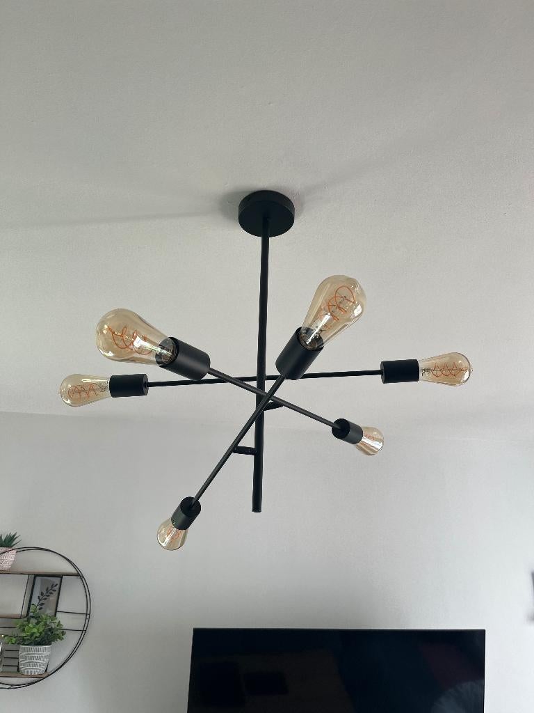 Luminaire avec 6 ampoules, Maison & Meubles, Lampes | Lustres, Enlèvement, Neuf, Industriel