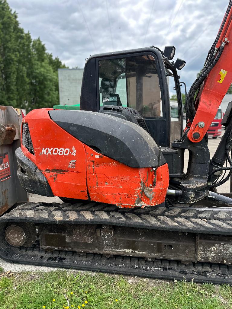 Machine Kubota KX080-4, Enlèvement, Utilisé