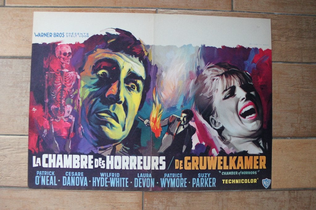 filmaffiche Chamber of Horrors 1966 filmposter, Verzamelen, Posters, Rechthoekig Liggend, Ophalen of Verzenden, Zo goed als nieuw