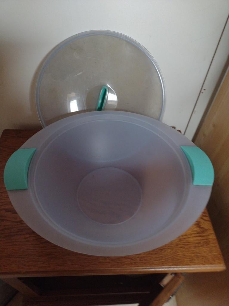 Grand plat tupperware avec couvercle