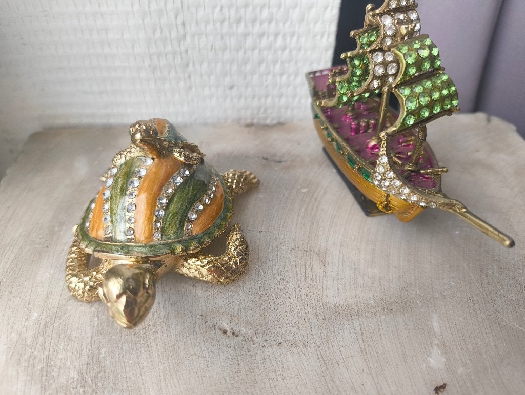 Lot de 2 boîtes à bijoux/boîtes à bibelots de luxe, Enlèvement