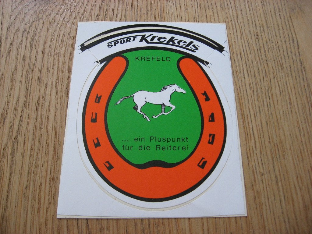 Vintage Sticker Paarden Sport Krekels, Ophalen of Verzenden, Nieuw, Dier en Natuur