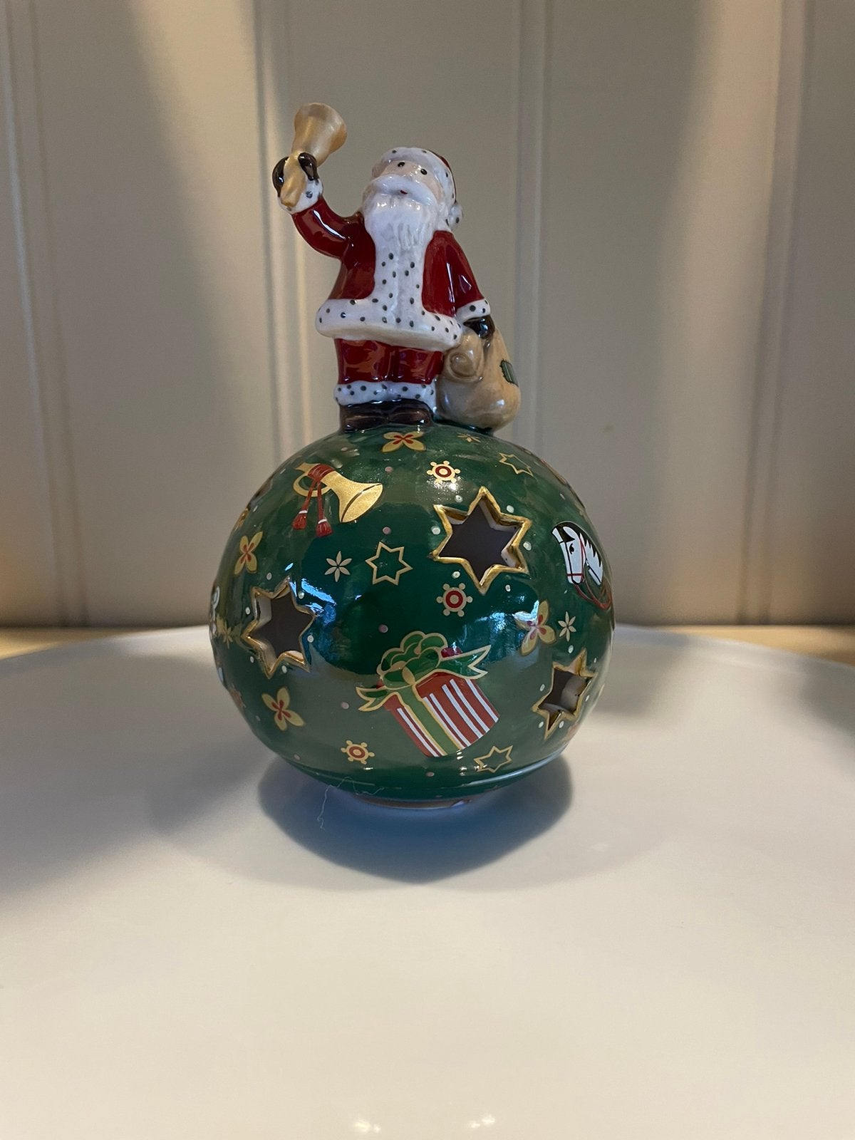 Villeroy & boch kerstman op lichtbol, Diversen, Ophalen of Verzenden, Zo goed als nieuw