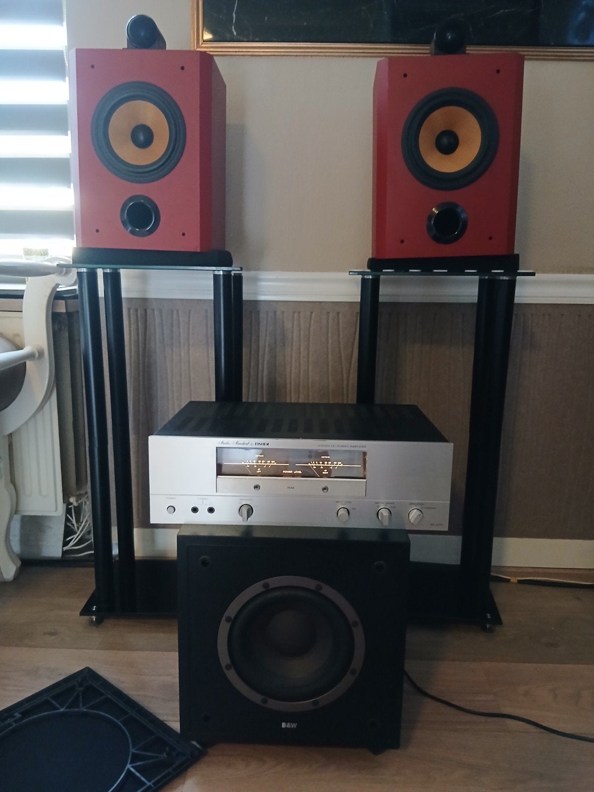 B&W Matrix 805 + B&W ASW 300 + Fisher BA6000 (studio set), TV, Hi-fi & Vidéo, Enlèvement, Utilisé, Subwoofer, Bowers & Wilkins (B&W)