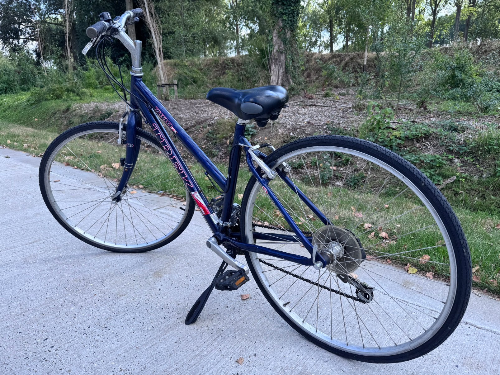 TREK 7100 fx sportieve fiets. Blauw shimano c 101, Ophalen, Gebruikt, 10 tot 15 versnellingen, Overige merken