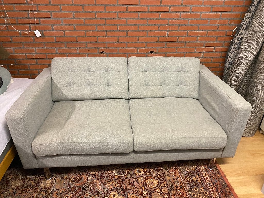 Landskrona groene tweezit zetel, Huis en Inrichting, Ophalen, Gebruikt, 100 tot 125 cm, 150 tot 200 cm