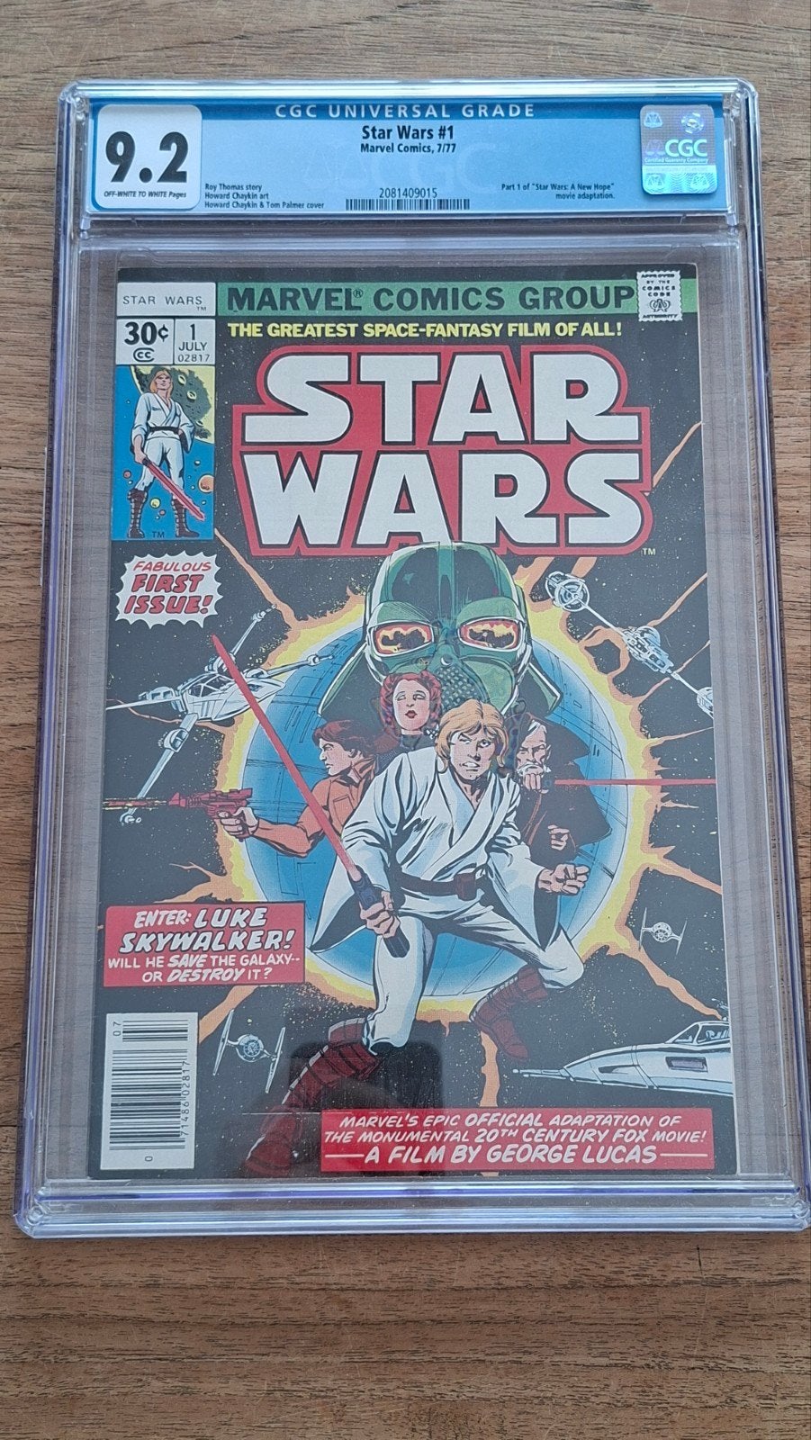Marvel comics 1977 Star Wars #1. CGC 9.2, Ophalen