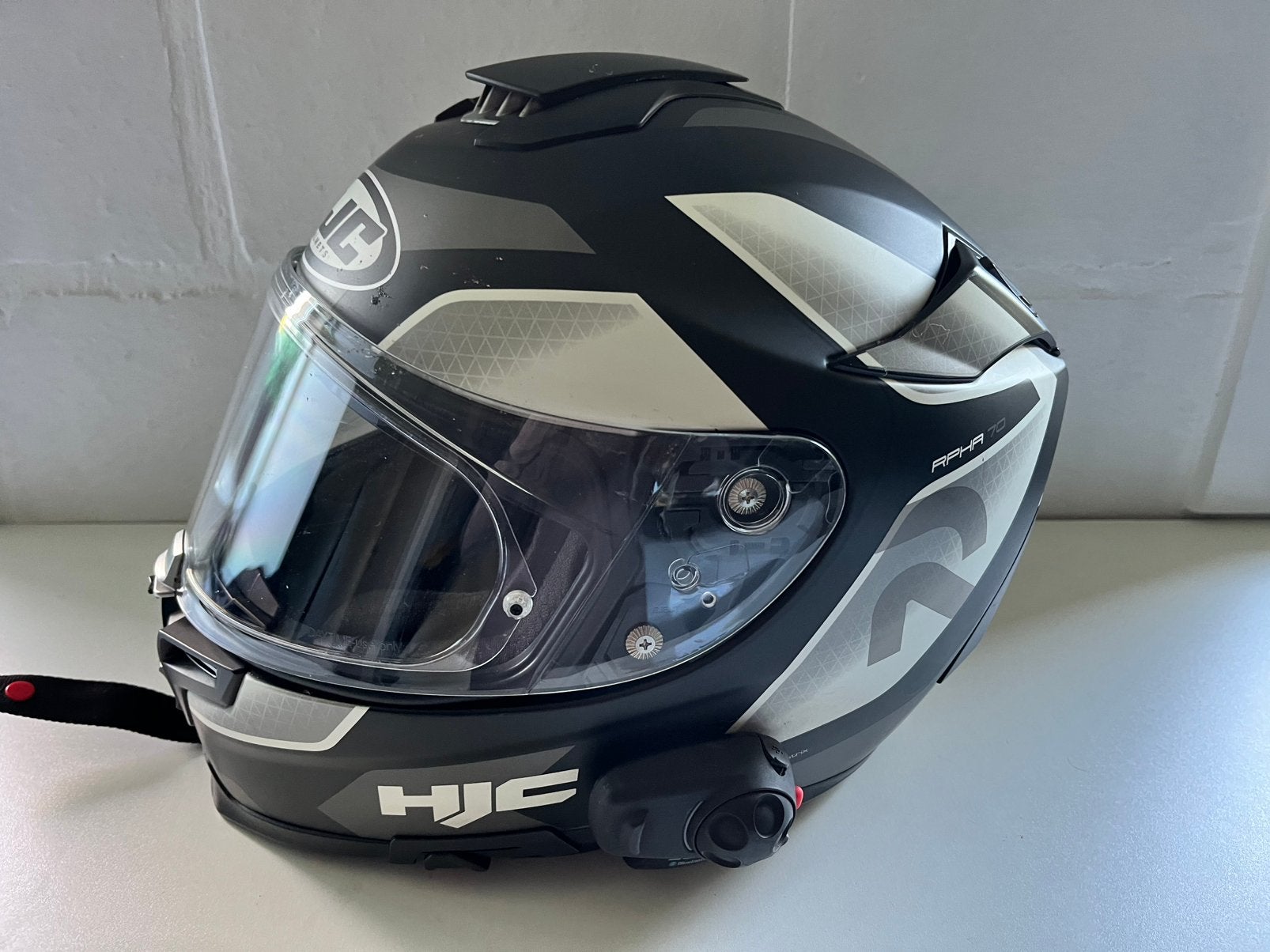 Casque HJC - Rpha grandal avec intercom, Motoren, Ophalen, Integraalhelm, Tweedehands, XL