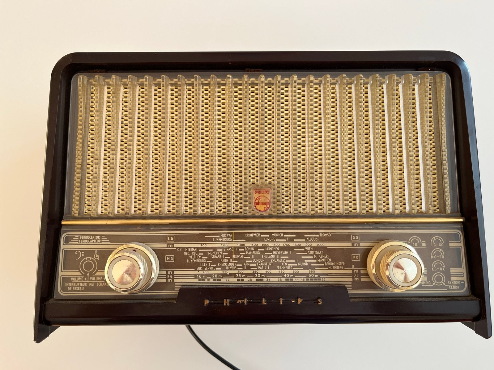 Origineel 1950’s Philips radio in uitzonderlijke mooie staat, Ophalen