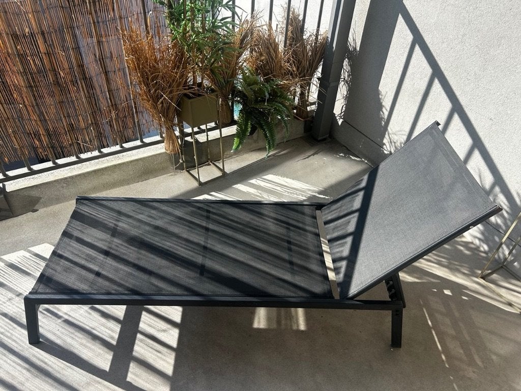 Transat dossier réglable / Adjustable-back sun lounger, Enlèvement, Utilisé, Métal, Réglable