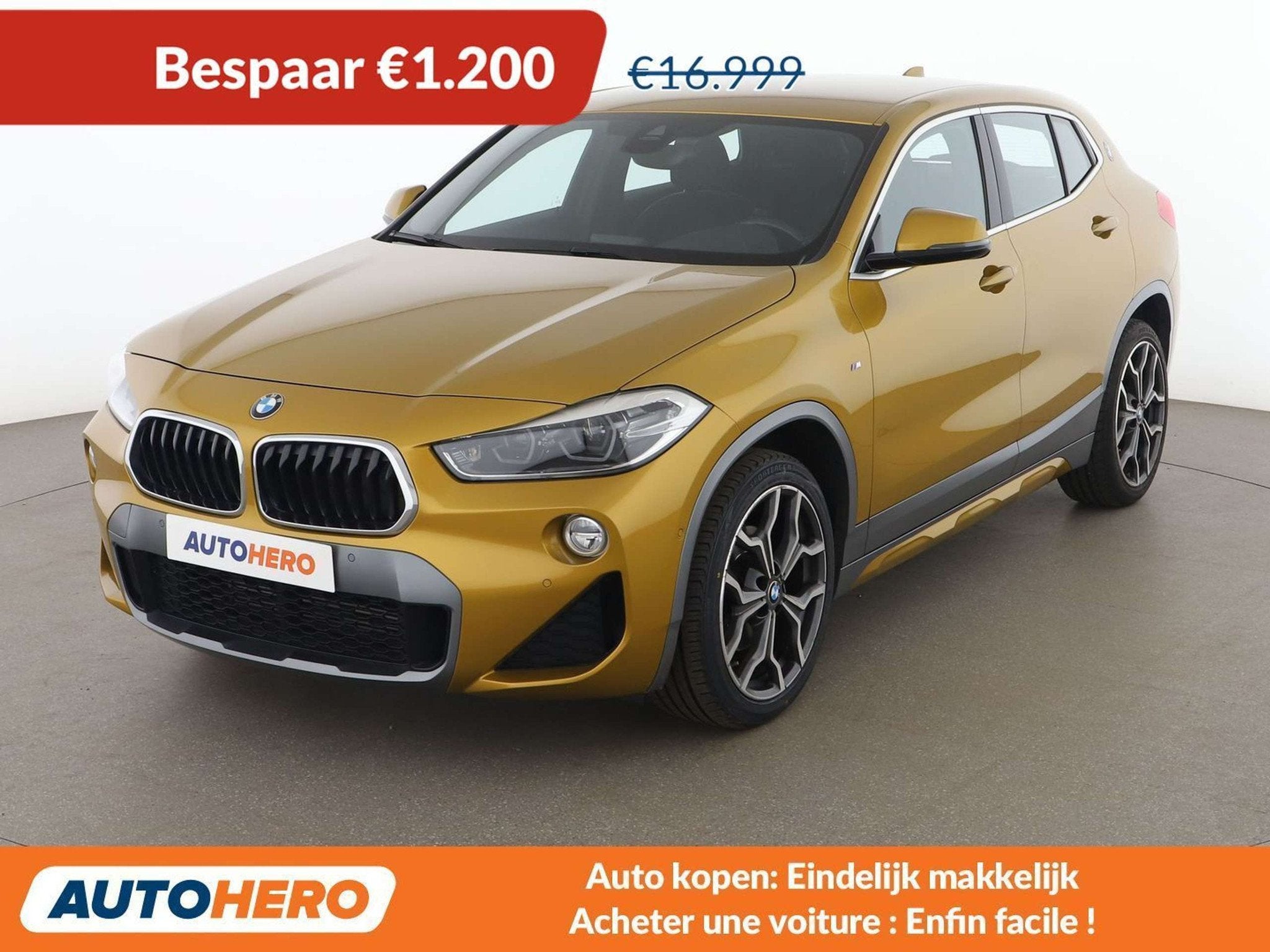 BMW X2 sDrive 18i M Sport X (année de construction 2019), Autos, 100 kW, Euro 6, Jaune, Alcantara